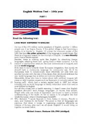 English Worksheet: Look What Happened to English!
