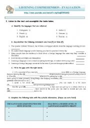 English Worksheet: Foreign languages: the importance of daily study