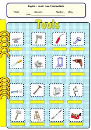 English Worksheet: TOOLS