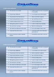 English Worksheet: conjunctions