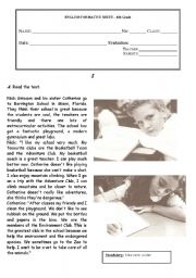 English Worksheet: Written test