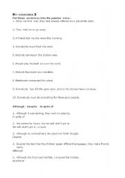 English Worksheet: PET EXERCISES 3