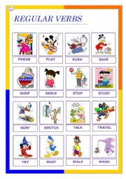 English Worksheet: regular verbs 3 (08.12.09)