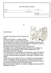 English Worksheet: Written Test