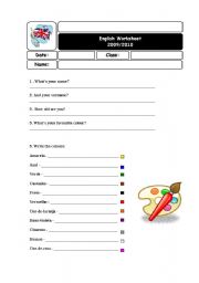 English worksheet: Worksheet