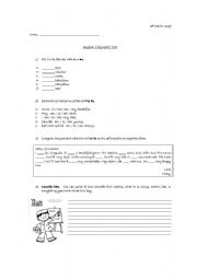 English Worksheet: test