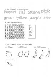 English Worksheet: Colors