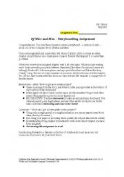 English Worksheet: Of Mice and Men - Storyboarding Assignment