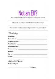 English worksheet: Elf (part 2 of 9)