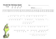 English worksheet: Grinch quote puzzle