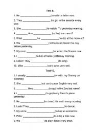 English Worksheet: Grammar test