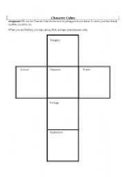 English worksheet: Character Cube
