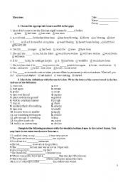 English worksheet: exercises