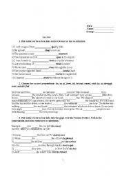 English worksheet: prepositions