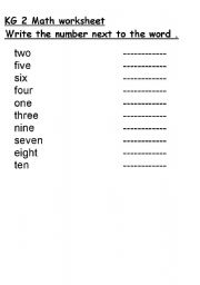 English worksheet: reading numbers