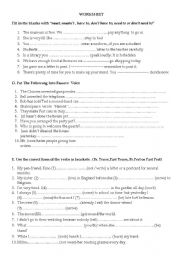 English Worksheet: sheet