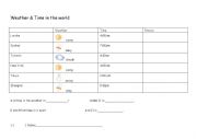 English worksheet: Exchanging weather information