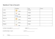 English Worksheet: Exchanging weather information