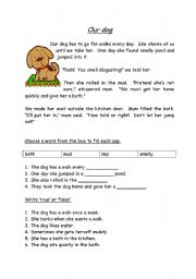 English worksheet: Our Dog