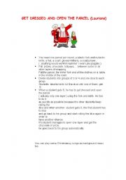 English worksheet: GET DRESSED AND OPEN THE PARCEL