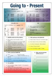 English Worksheet: Going to - Present