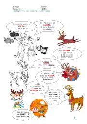 English Worksheet: Rudolphs characters for the short play - 2nd part