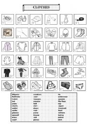 English Worksheet: CLOTHES