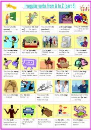 English Worksheet: irregular verbs part 5