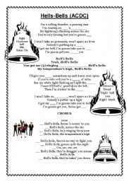 English Worksheet: Hells Bells by ACDC