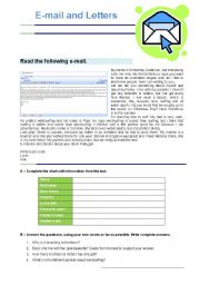 English Worksheet: Email and letters