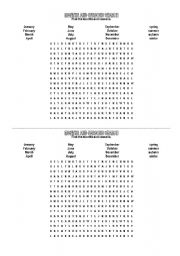 English Worksheet: Months and seasons of the year