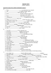 English Worksheet: PRESENT, PAST AND FUTURE TENSES