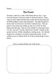 English worksheet: The Forest