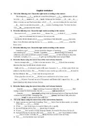 English worksheet