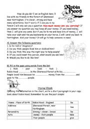 English Worksheet: Robin Hood