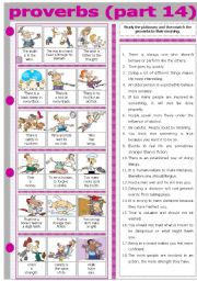 English Worksheet: PROVERBS - PART 14