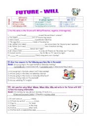 English Worksheet: future-will