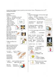 English Worksheet: 6th grade exam