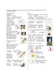 English Worksheet: 6th grade exam