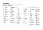 English Worksheet: Shopping and Services