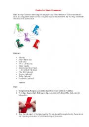 English worksheet: Festive Ice Skate Ornaments-Christmas-do it yourself