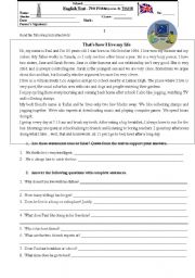 English Worksheet: Test about hobbies B