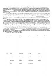 English worksheet: Vocabulary practice