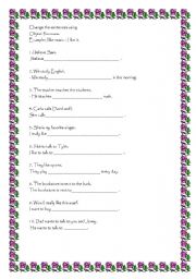 English worksheet: Object Pronoun