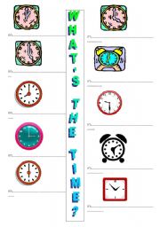 English Worksheet: TELLING THE TIME