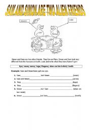 English worksheet: Simon and Sam