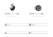 English worksheet: ABC Book B/W version part 1 of 3