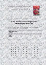 English Worksheet: Harry Potter and the philosophers stone. 