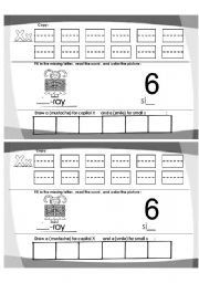 English Worksheet: letter x worksheet