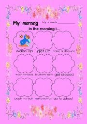 English Worksheet: My morning: Daily activity